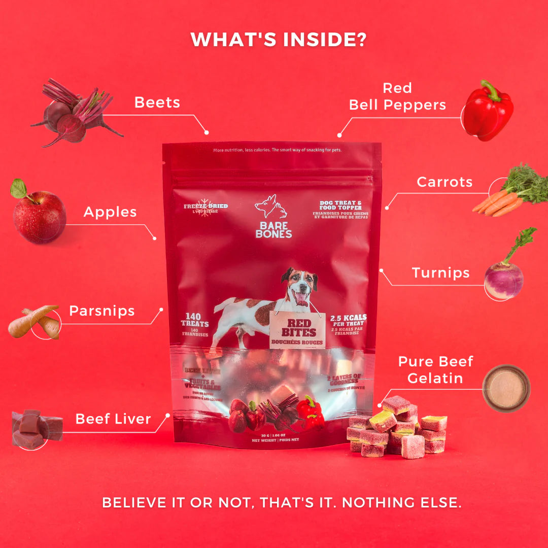 BARE BONES RED BITES DOG TREATS