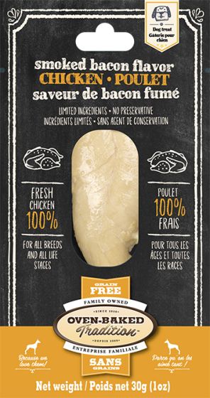 OVEN BAKED TRADITION DOG TREAT FILLETS TREATS FOR DOGS WITH OMEGA 3 & 6 – CHICKEN & SMOKED BACON