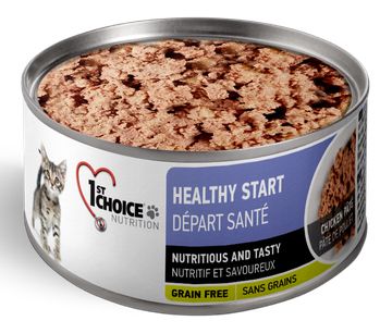 1st CHOICE HEALTHY CHICKEN START KITTEN CHICKEN PATE CAT - 256G