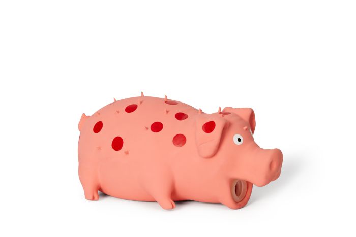 BUD'Z LATEX SPOTTED PIG SQUEAKER 8 INCH DOG TOYS 1 PC