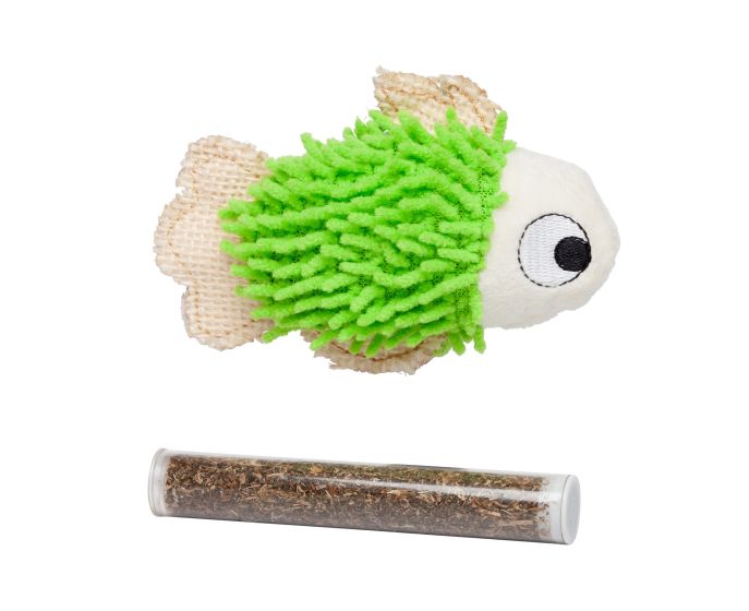 BUD'Z FISH CAT TOY WITH CATNIP TUBE