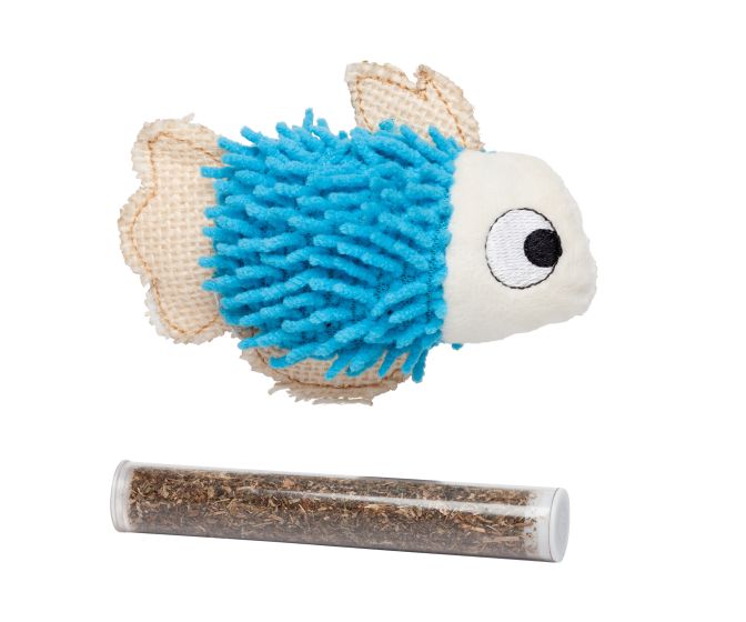 BUD'Z FISH CAT TOY WITH CATNIP TUBE