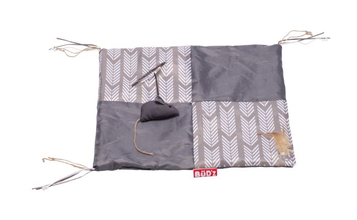 Bud'Z Play Mat Grey Cat 14.5x17.5in 1pc Cat Toy