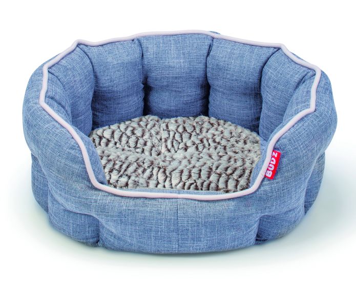 Bud'Z Round Deluxe Cuddler Blue Dog 29-24in 1pc