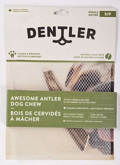 DENTLER ANTLER CHEWS WHOLE NATURAL DOG 1PC