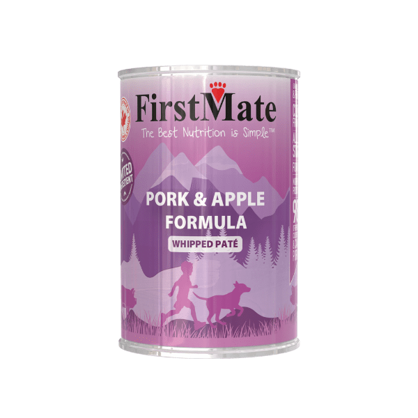 FIRSTMATE LIMITED INGREDIENT PORK & APPLE FORMULA WHIPPED PATE DOG CAN