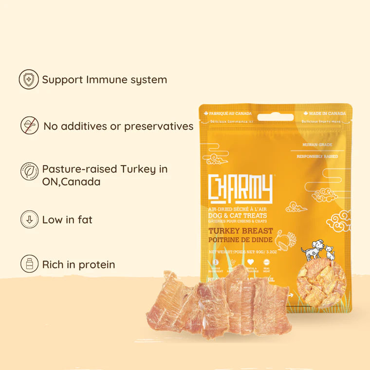 CHARMY TURKEY BREAST DOG & CAT TREATS