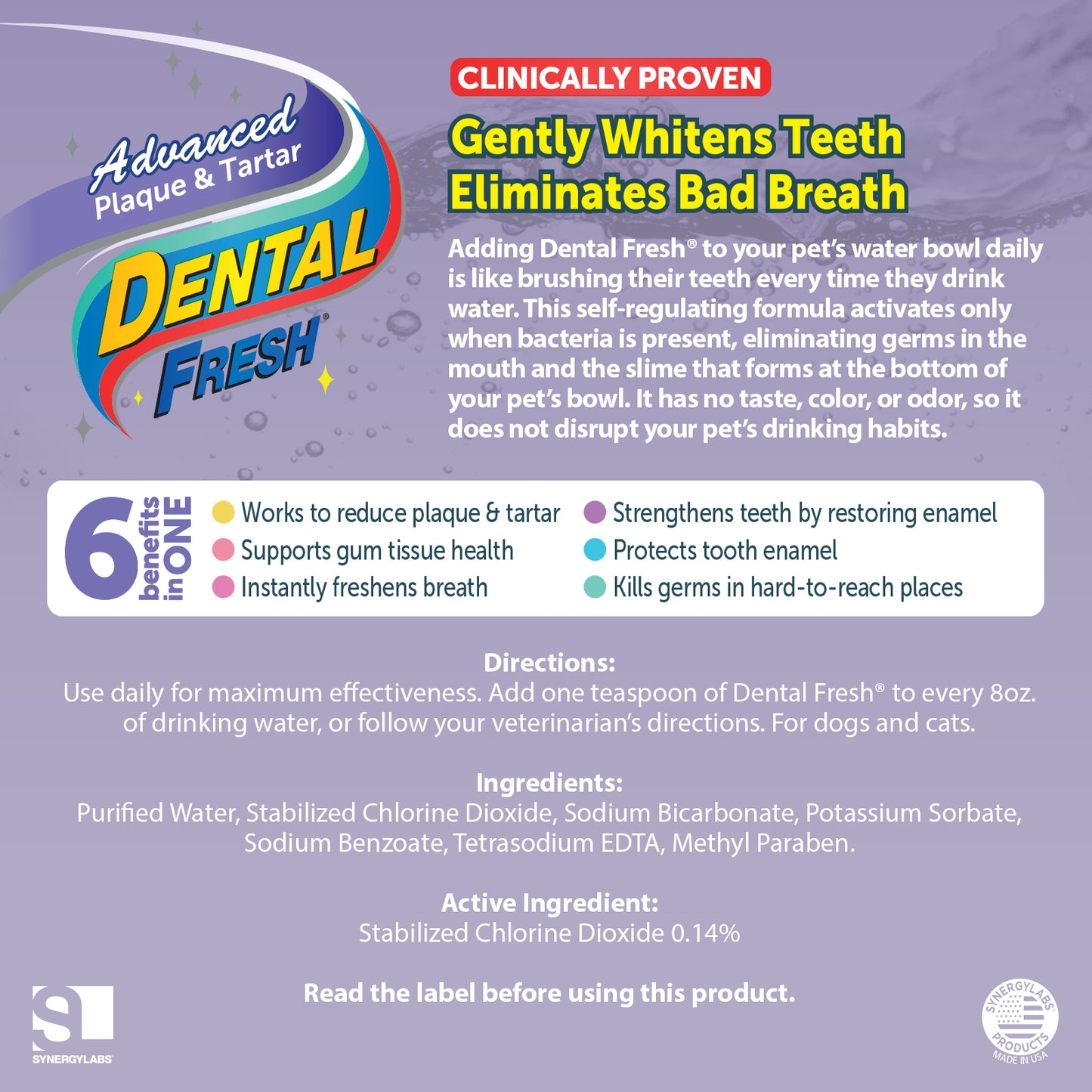 SYNERGY LABS DENTAL FRESH ADVANCED PLAQUE & TARTAR FOR DOGS