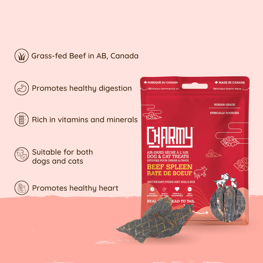 CHARMY BEEF SPLEEN DOG & CAT TREATS