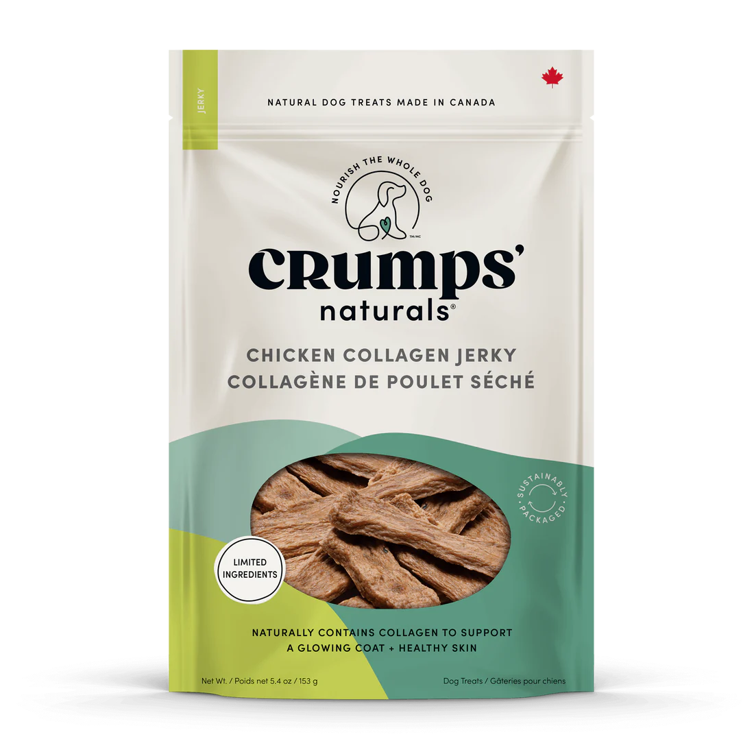 CRUMPS NATURALS CHICKEN COLLAGEN JERKY DOG TREATS