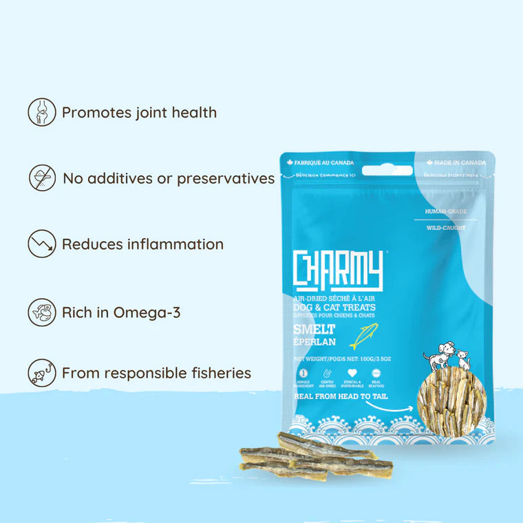 CHARMY LAKE SMELT DOG & CAT TREATS