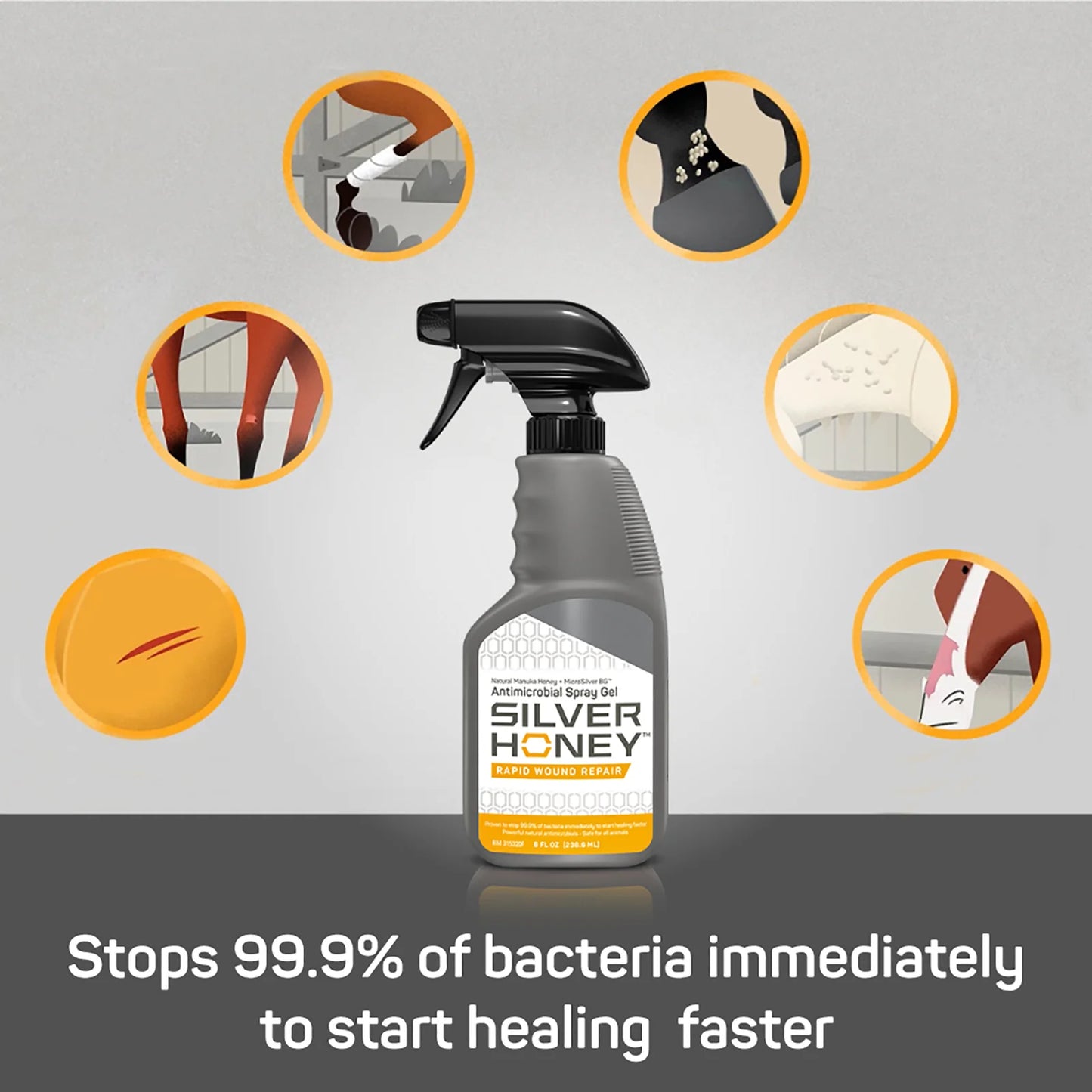 THE MISSING LINK® SILVER HONEY™ HOT SPOT & WOUND CARE OINTMENT 240 ML SPRAY BOTTLE