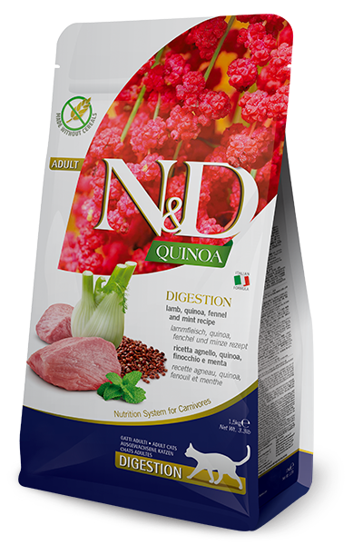 FARMINA N&D LAMB DIGESTION DRY CAT FOOD