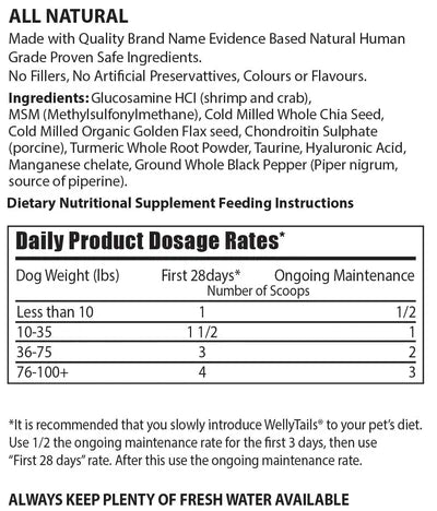 WELLYTAILS 5 WAY HIP AND JOINT SUPPORT RX DOG SUPPLEMENT