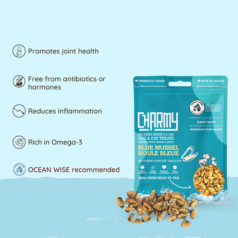 CHARMY BLUE MUSSELS DOG & CAT TREATS
