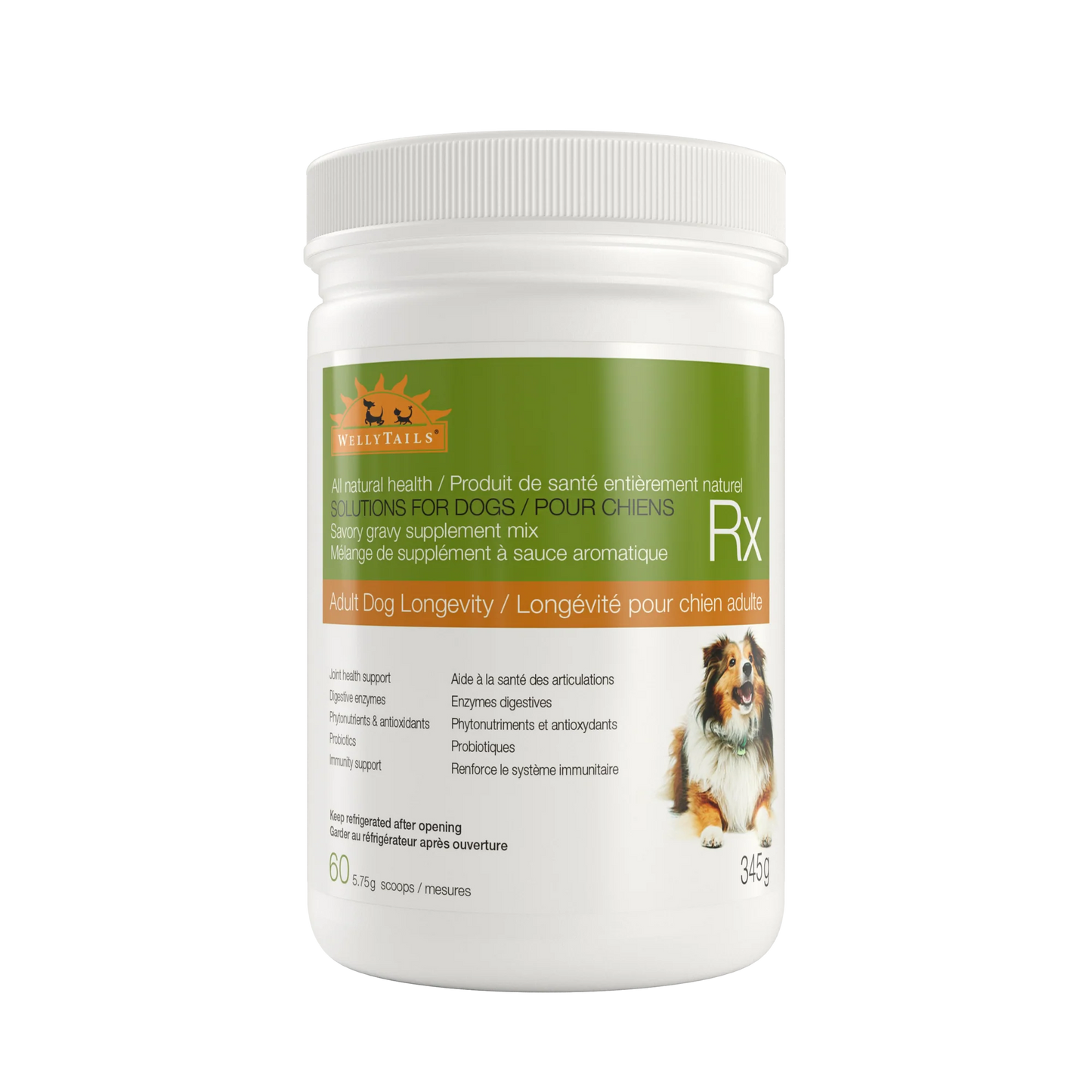 WELLYTAILS ADULT DOG LONGEVITY RX DOG 345 G