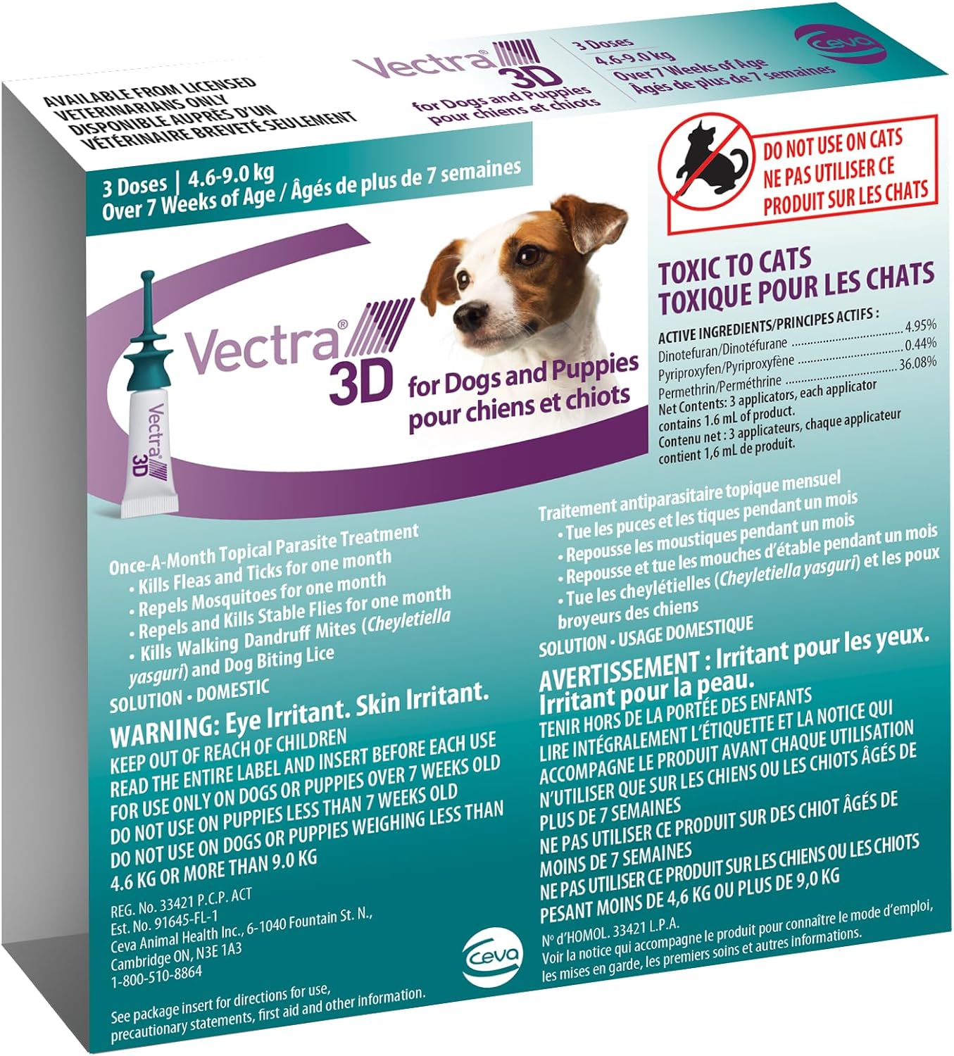 VECTRA® 3D FOR DOGS 4.6KG to 9 KG