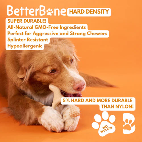 BETTERBONE DURABILLITY CHEW TOY : HARD DENSITY SUPER DURABLE CHEW TOY FOR STRONG & AFRESSIVE CHEWERS