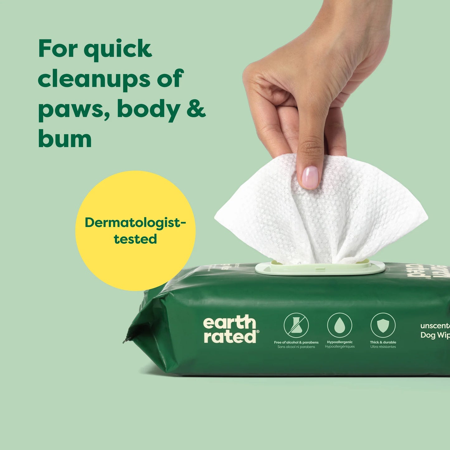 EARTHRATED GROOMING WIPES - 100 COUNT