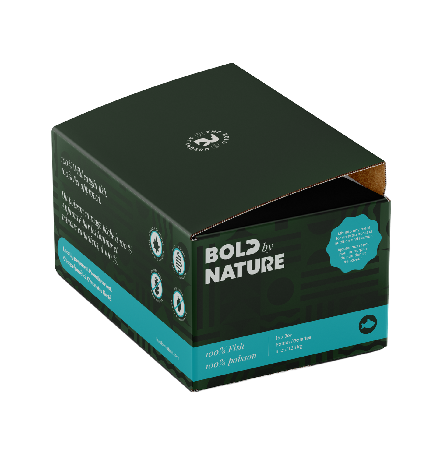 BOLD BY NATURE 100% WILD CAUGHT FISH TOPPER FOR DOGS & CATS 3LB