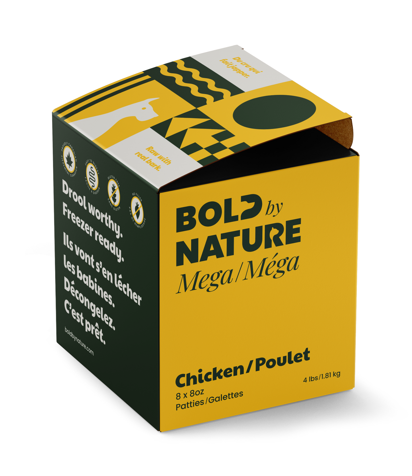 BOLD BY NATURE MEGA DOG RAW : CHICKEN BOX