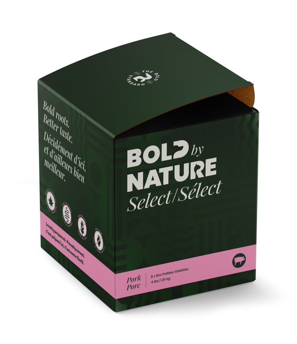 BOLD BY NATURE SELECT DOG RAW : PORK BOX