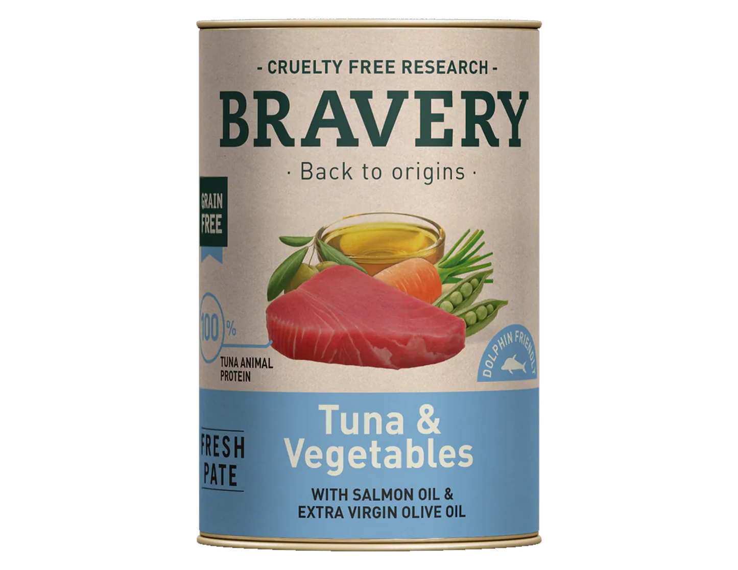 BRAVERY Tuna & Vegetables (With Salmon Oil & Extra Virgin Olive Oil) - Dog
