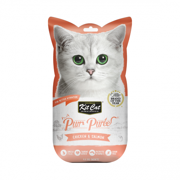 KIT CAT® PURR PUREES® CHICKEN & SALMON CAT TREAT