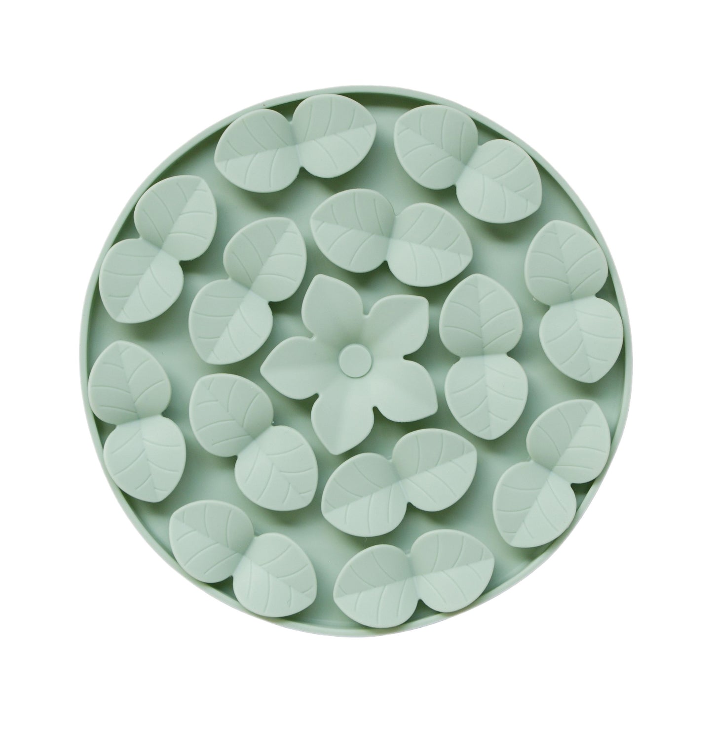 Dexypaws Circle Hide and Seek Silicone Snuffle Mat, Sage Green Cat & Dog