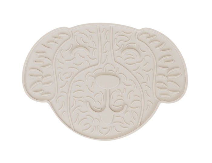 Dexypaws Dog Head Enrichment Licking Mat, White Cat & Dog