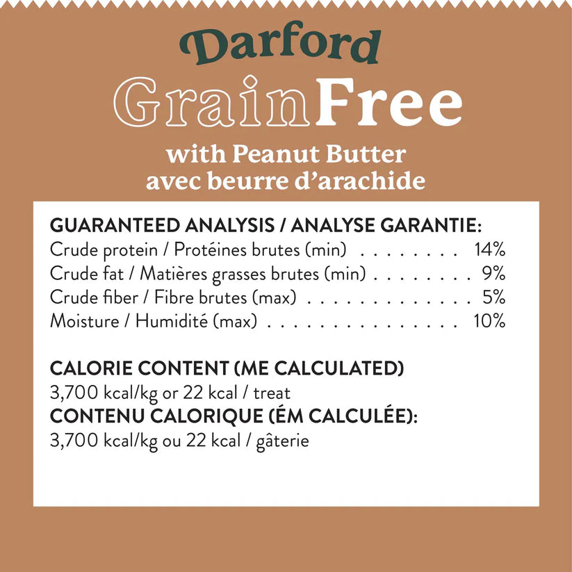 DARFORD GRAIN-FREE PEANUT BUTTER DOG TREATS