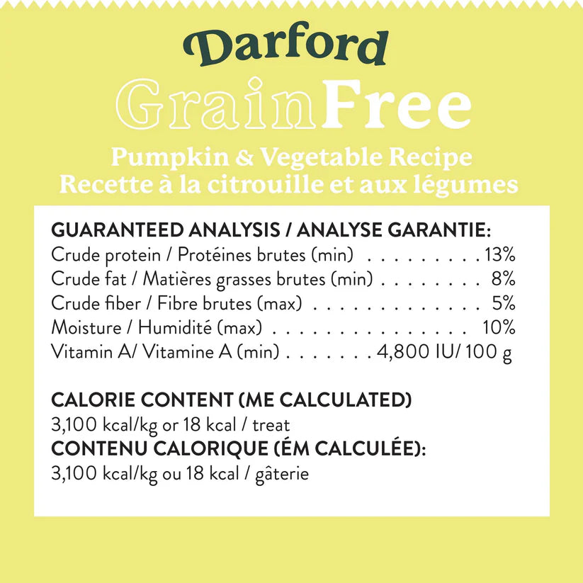 DARFORD GRAIN-FREE PUMPKIN & VEGETABLES RECIPE DOG TREATS