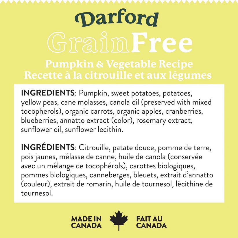 DARFORD GRAIN-FREE PUMPKIN & VEGETABLES RECIPE DOG TREATS