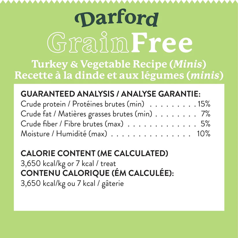 DARFORD GRAIN-FREE TURKEY& VEGETABLES RECIPE DOG TREATS