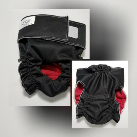 J J DIAPERS FEMALE BELLY BAND -BLACK