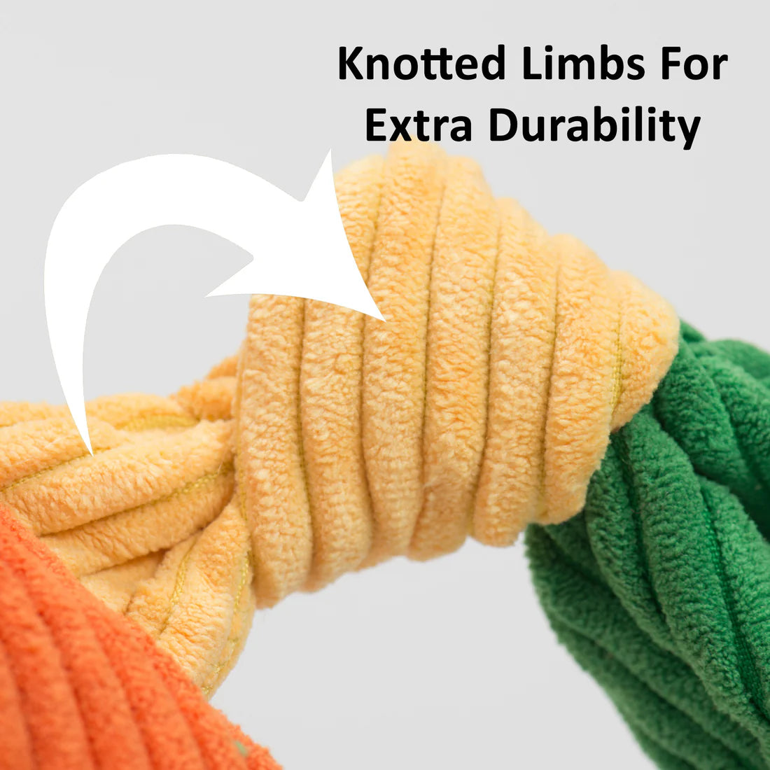 HUGGLE HOUNDS LOUSIE LAMB FLEECE KNOTTIE TOY