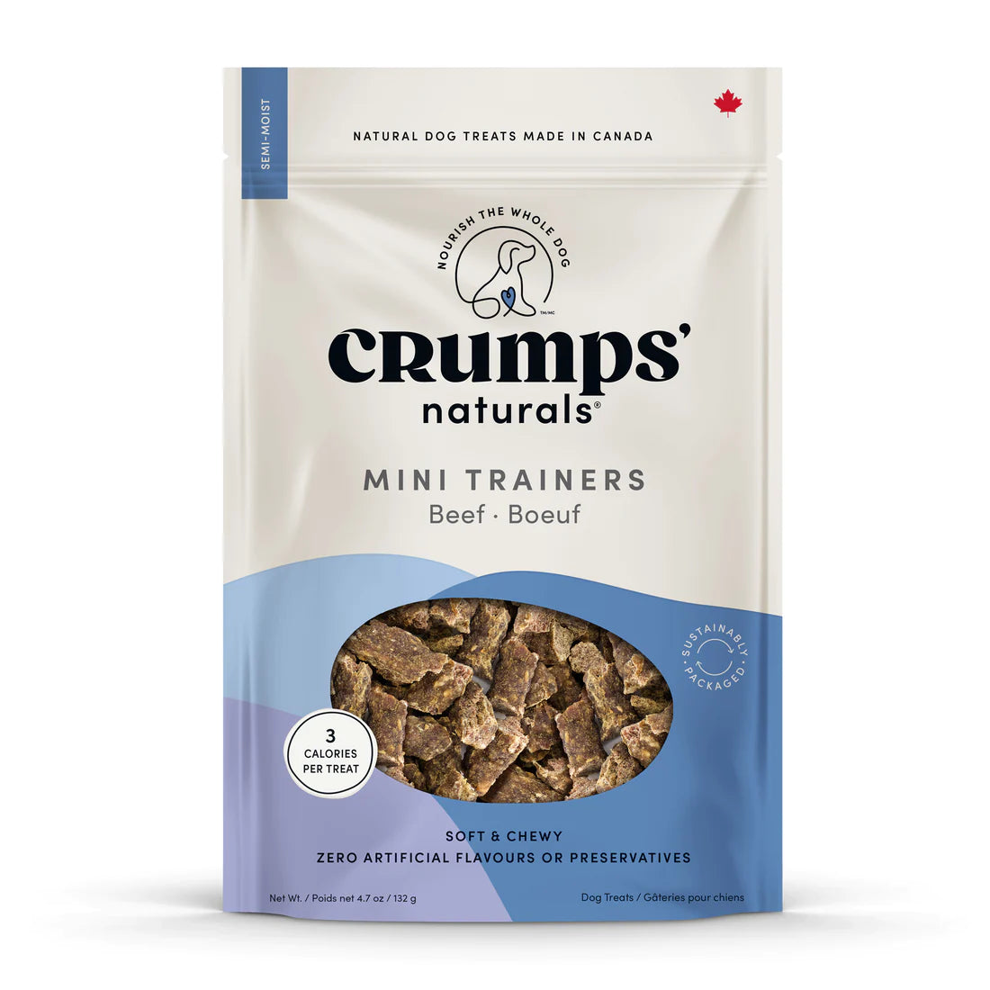 CRUMPS NATURALS DUCK SEMI MOIST MINI TRAINER DOG TREATS