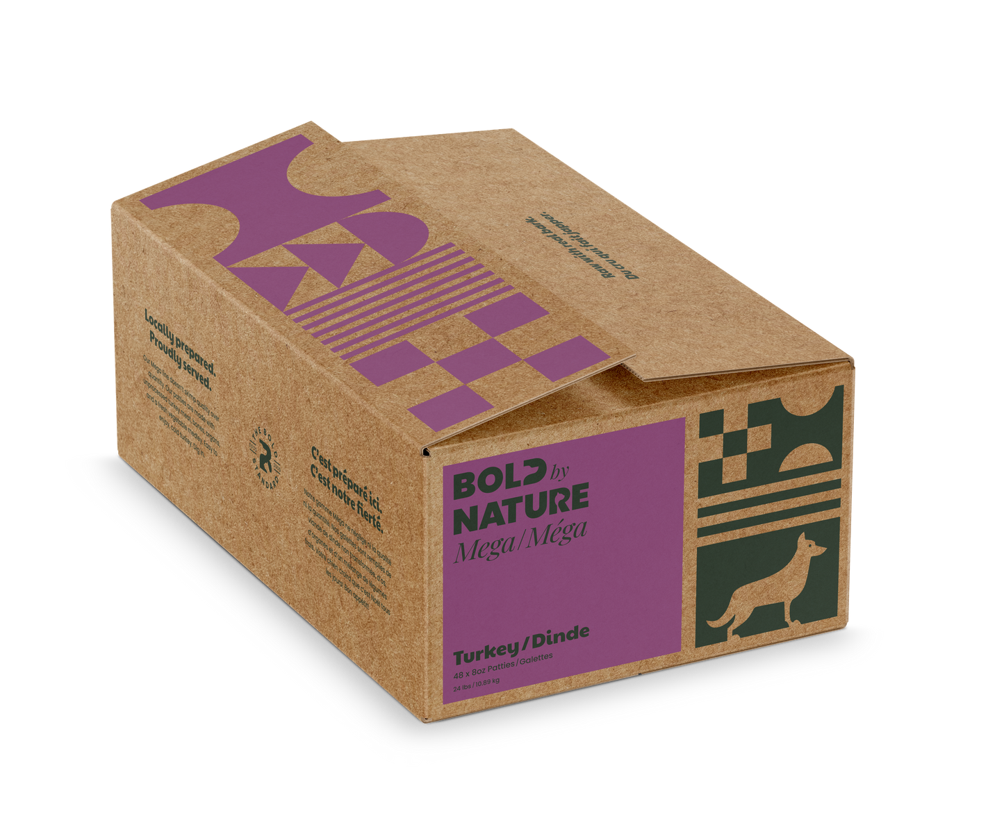 BOLD BY NATURE MEGA DOG RAW : MEGA TURKEY BOX