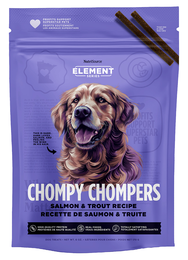 NUTRISOURCE® SALMON & TROUT CHOMPY CHOMPERS DOG TREAT