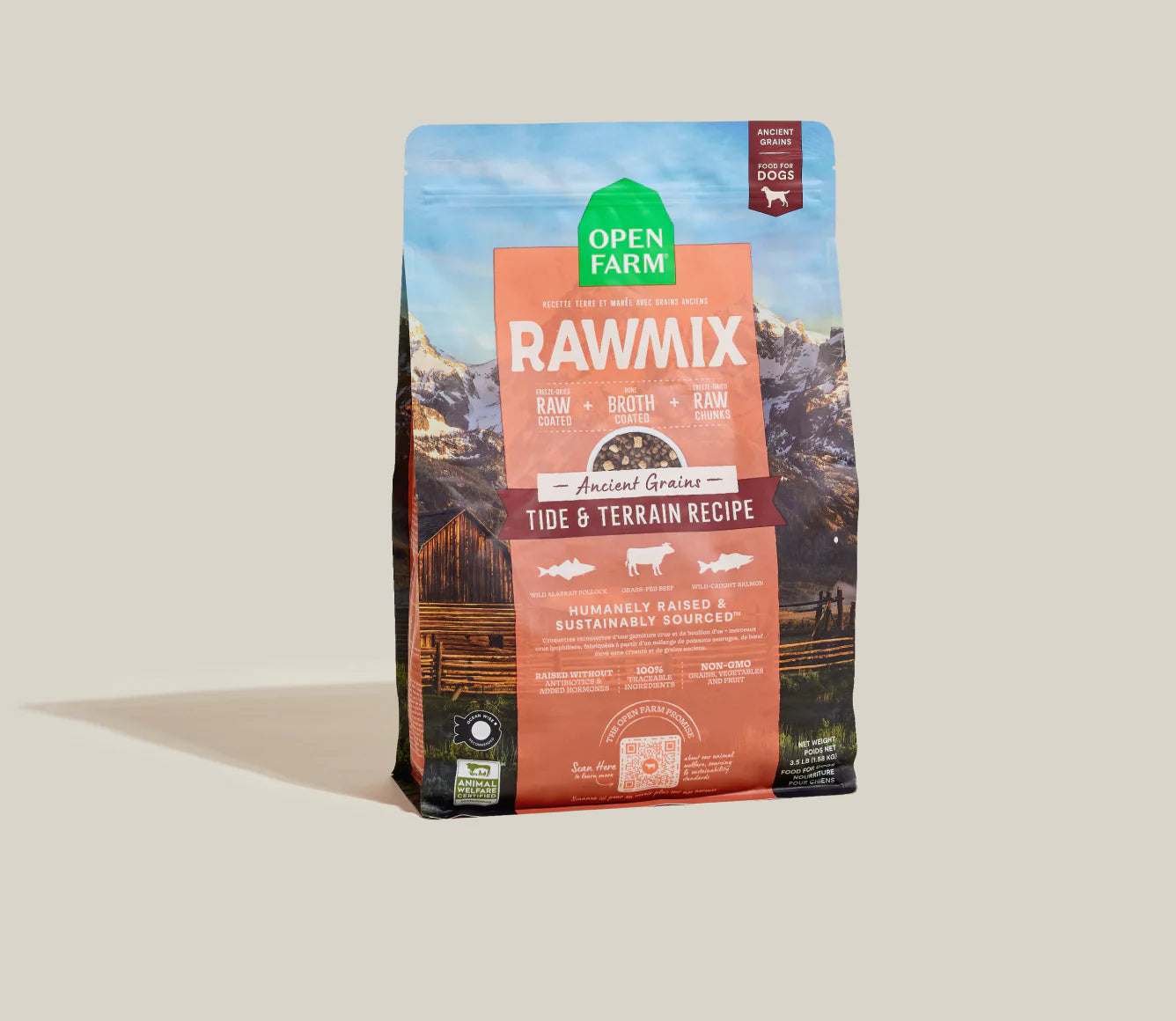 OPEN FARM® RAWMIX TIDE & TERRAIN WITH ANCIENT GRAINS DOG FOOD