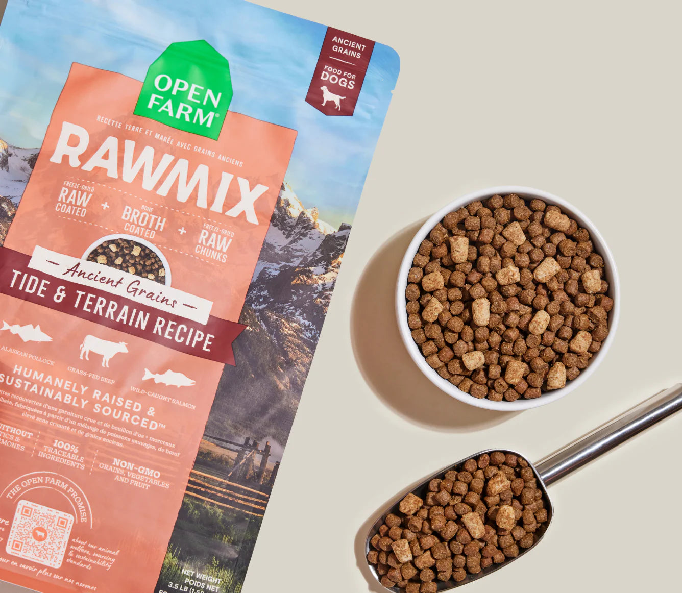 OPEN FARM® RAWMIX TIDE & TERRAIN WITH ANCIENT GRAINS DOG FOOD