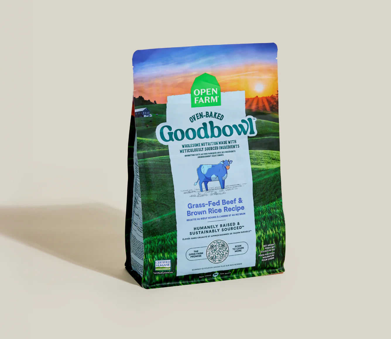OPEN FARM® Goodbowl™ Grass-Fed Beef & Brown Rice Dog Kibble