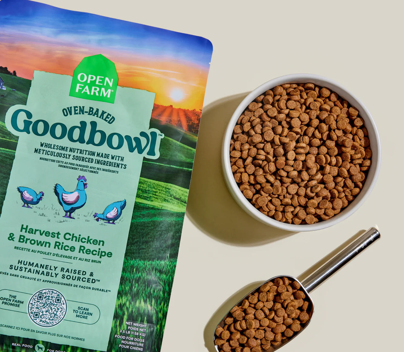 OPEN FARM® Goodbowl™ Harvest Chicken & Brown Rice Dog Kibble