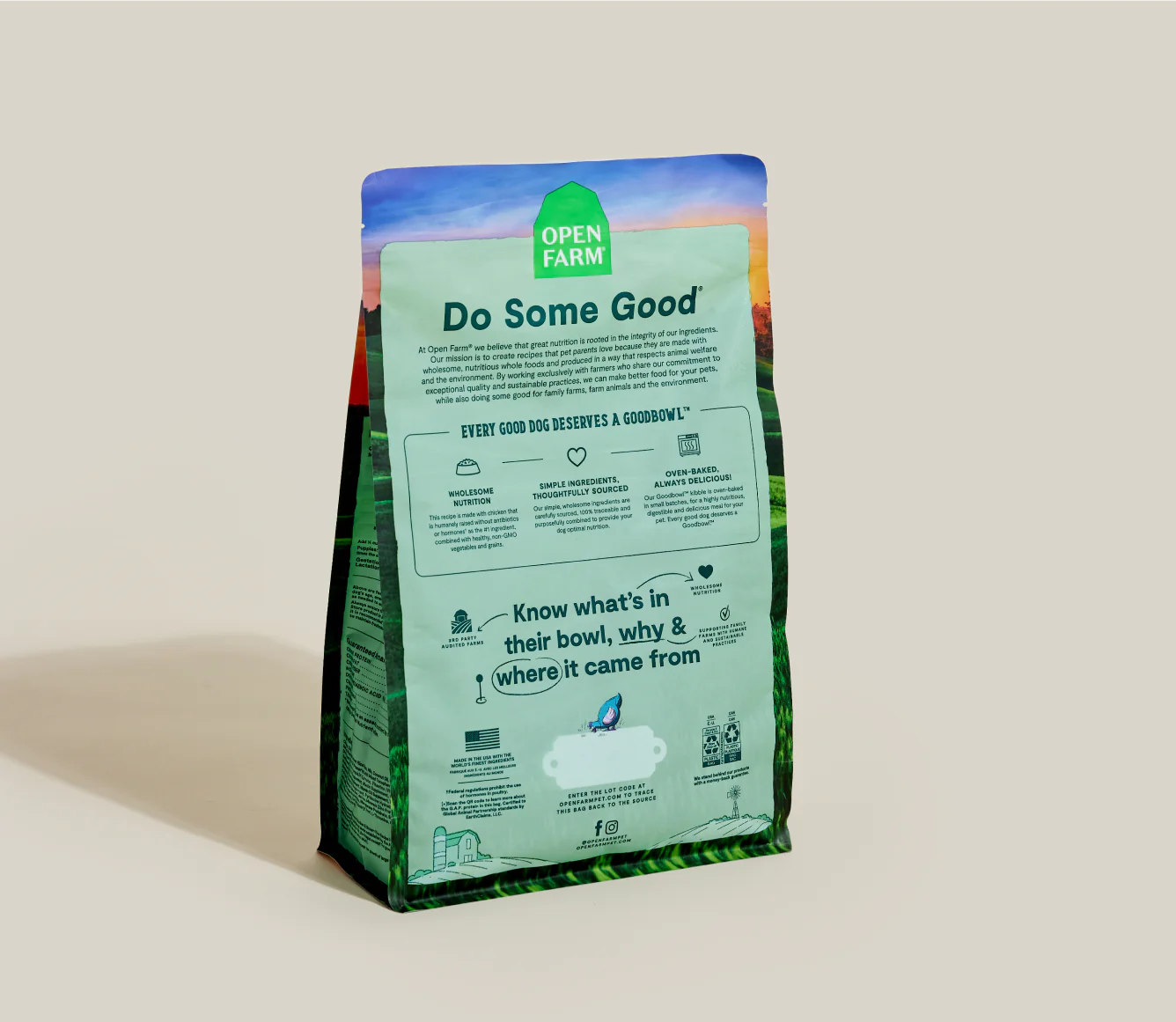 OPEN FARM® Goodbowl™ Harvest Chicken & Brown Rice Dog Kibble
