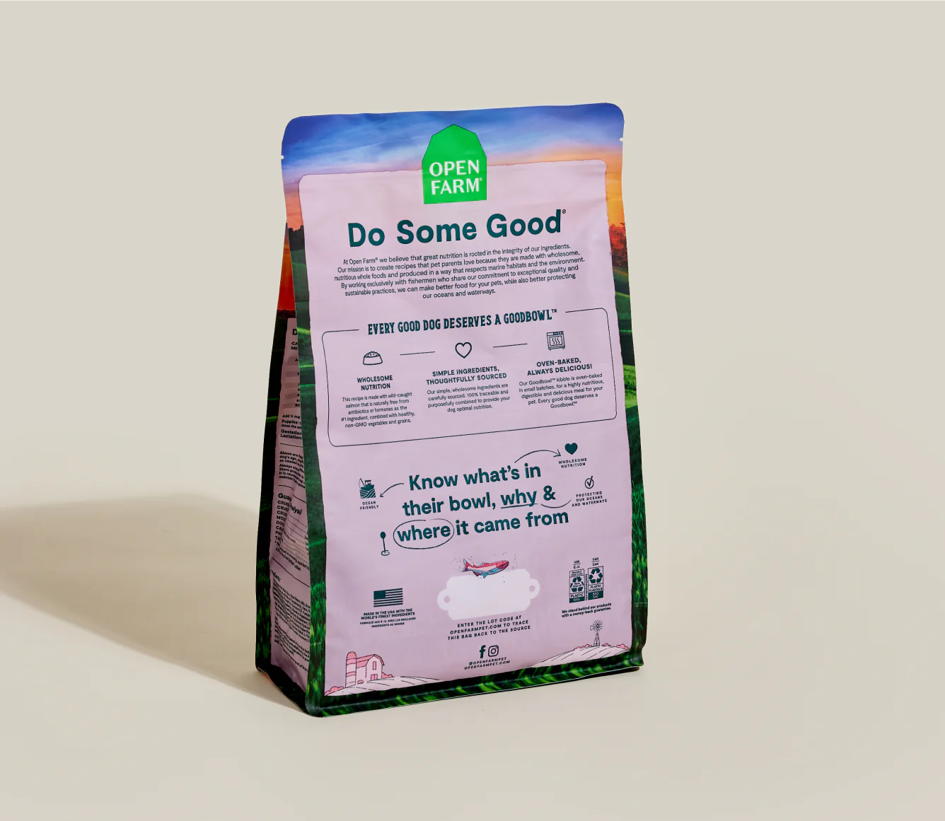 OPEN FARM® Goodbowl™ Wild-Caught Salmon & Brown Rice Dog Kibble