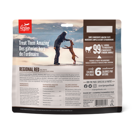 ORIJEN FREEZE-DRIED DOG TREATS - REGIONAL RED RECIPE