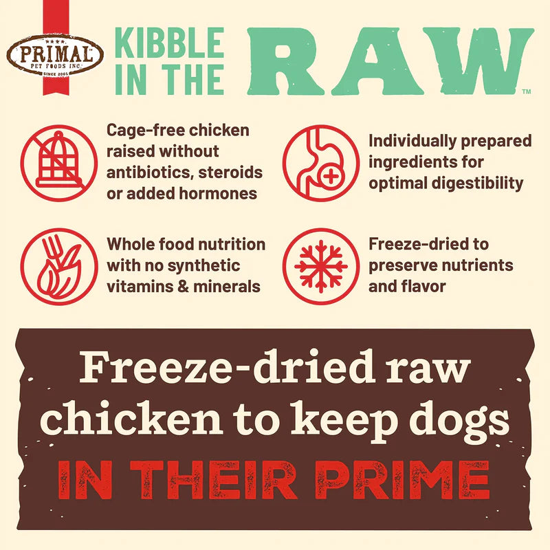 PRIMAL KIBBLE IN THE RAW : CHICKEN RECIPE