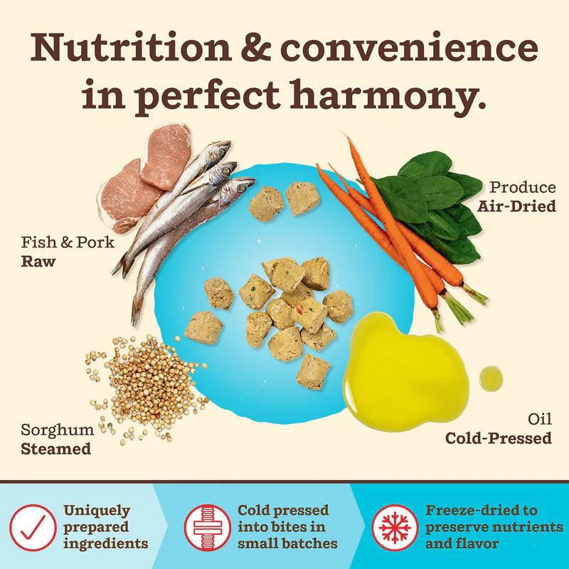 PRIMAL KIBBLE IN THE RAW : FISH & PORK RECIPE