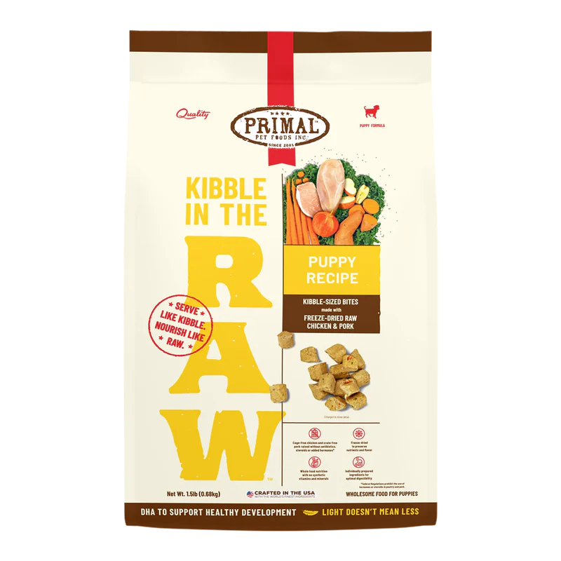 PRIMAL KIBBLE IN THE RAW : PUPPY RECIPE