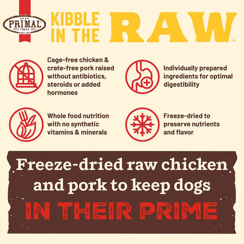 PRIMAL KIBBLE IN THE RAW : PUPPY RECIPE